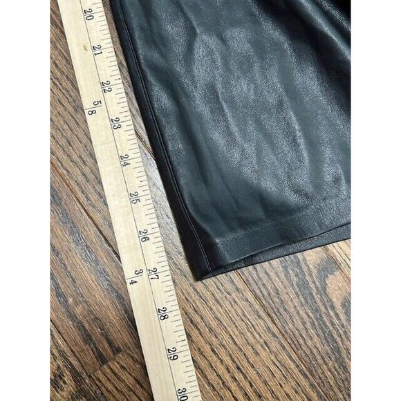 Generation Love Genesis Soft Vegan Leather Wide Leg Trouser Pants Black Size 4 - Picture 4 of 12